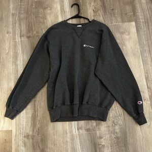 Champion Gray Crewneck Sweater Classic Design